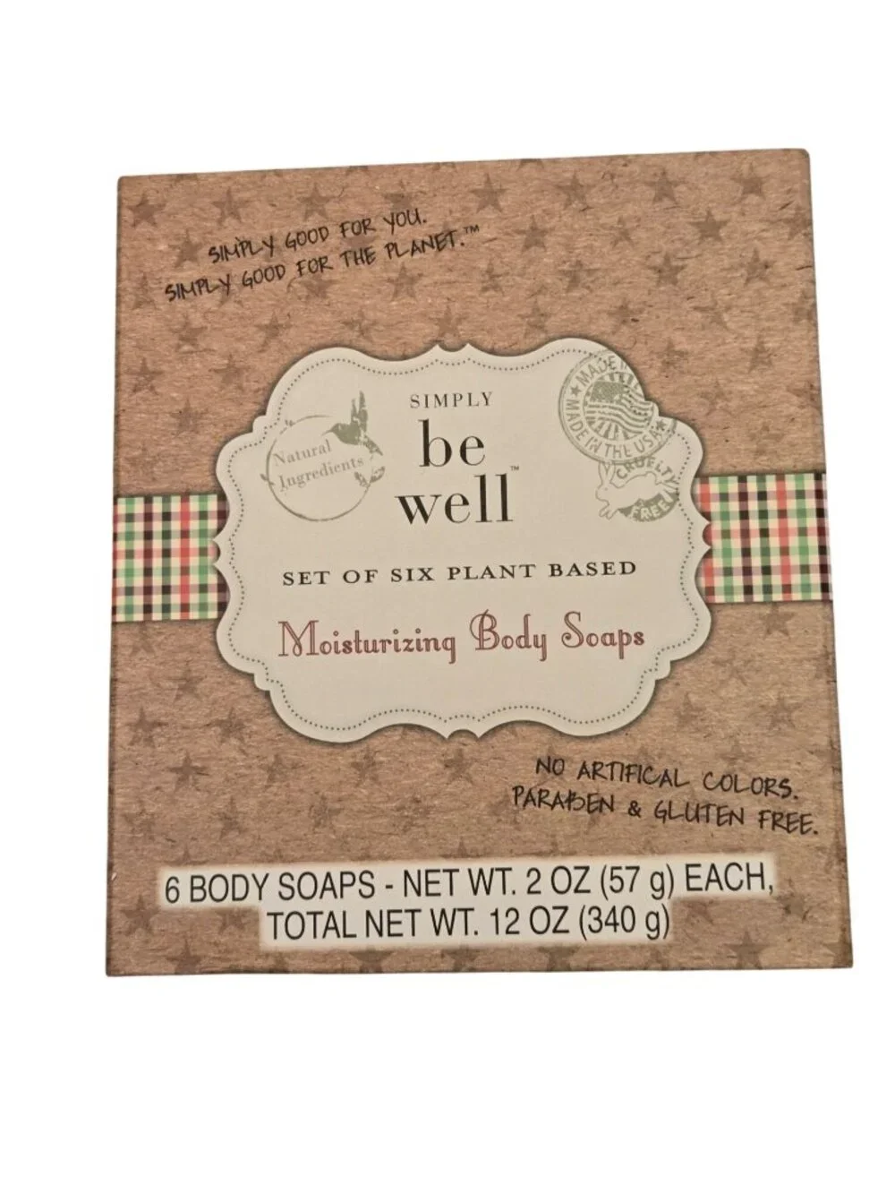 Simply Be Well‎ Plant Based Moisturizing Body Soaps Set Of 6